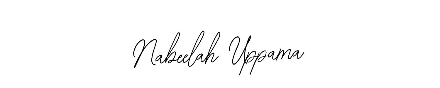 The best way (Bearetta-2O07w) to make a short signature is to pick only two or three words in your name. The name Nabeelah Uppama include a total of six letters. For converting this name. Nabeelah Uppama signature style 12 images and pictures png