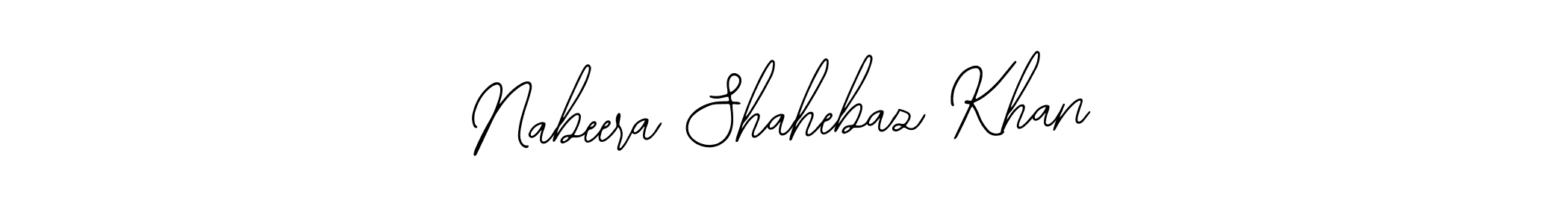 Design your own signature with our free online signature maker. With this signature software, you can create a handwritten (Bearetta-2O07w) signature for name Nabeera Shahebaz Khan. Nabeera Shahebaz Khan signature style 12 images and pictures png