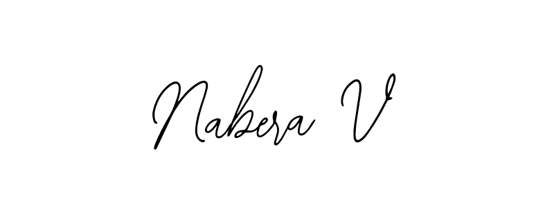 Make a beautiful signature design for name Nabera V. Use this online signature maker to create a handwritten signature for free. Nabera V signature style 12 images and pictures png