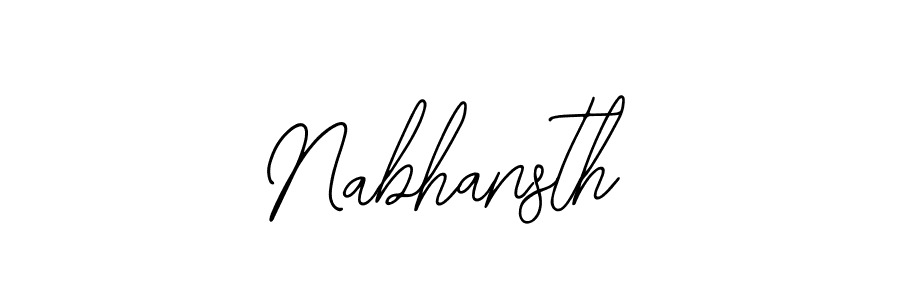 Also You can easily find your signature by using the search form. We will create Nabhansth name handwritten signature images for you free of cost using Bearetta-2O07w sign style. Nabhansth signature style 12 images and pictures png