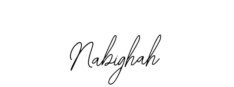 Use a signature maker to create a handwritten signature online. With this signature software, you can design (Bearetta-2O07w) your own signature for name Nabighah. Nabighah signature style 12 images and pictures png