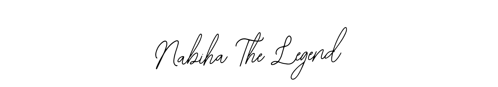 Use a signature maker to create a handwritten signature online. With this signature software, you can design (Bearetta-2O07w) your own signature for name Nabiha The Legend. Nabiha The Legend signature style 12 images and pictures png