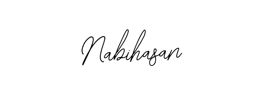 The best way (Bearetta-2O07w) to make a short signature is to pick only two or three words in your name. The name Nabihasan include a total of six letters. For converting this name. Nabihasan signature style 12 images and pictures png