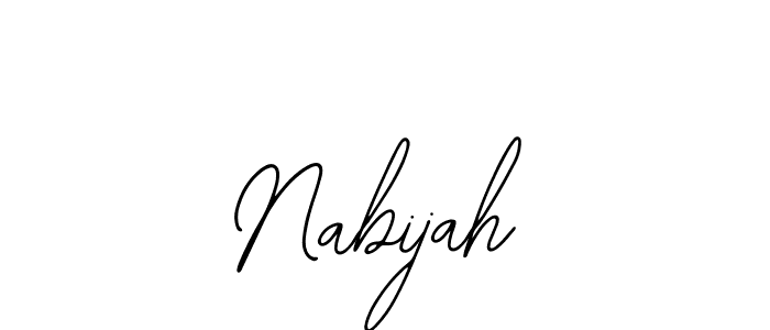 Also You can easily find your signature by using the search form. We will create Nabijah name handwritten signature images for you free of cost using Bearetta-2O07w sign style. Nabijah signature style 12 images and pictures png