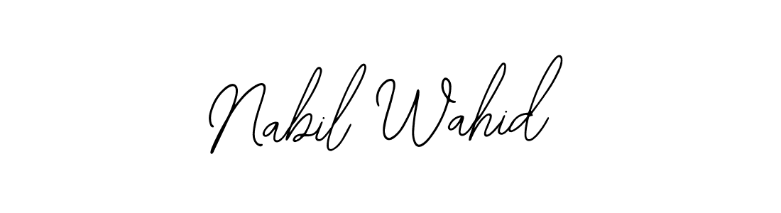 Make a beautiful signature design for name Nabil Wahid. Use this online signature maker to create a handwritten signature for free. Nabil Wahid signature style 12 images and pictures png