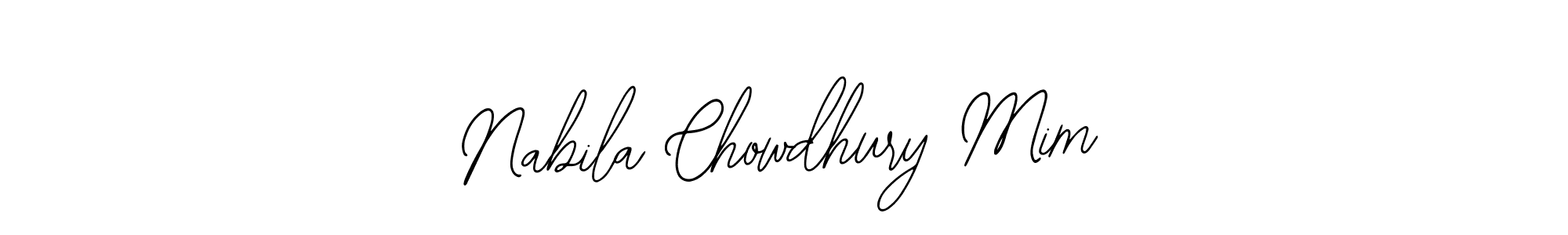 It looks lik you need a new signature style for name Nabila Chowdhury Mim. Design unique handwritten (Bearetta-2O07w) signature with our free signature maker in just a few clicks. Nabila Chowdhury Mim signature style 12 images and pictures png