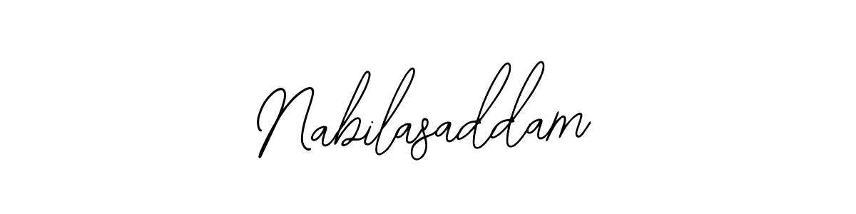 if you are searching for the best signature style for your name Nabilasaddam. so please give up your signature search. here we have designed multiple signature styles  using Bearetta-2O07w. Nabilasaddam signature style 12 images and pictures png