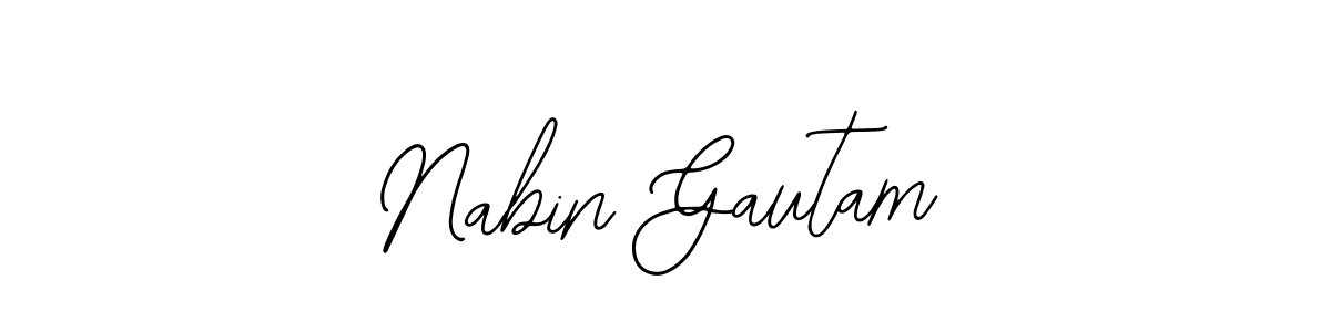 Design your own signature with our free online signature maker. With this signature software, you can create a handwritten (Bearetta-2O07w) signature for name Nabin Gautam. Nabin Gautam signature style 12 images and pictures png