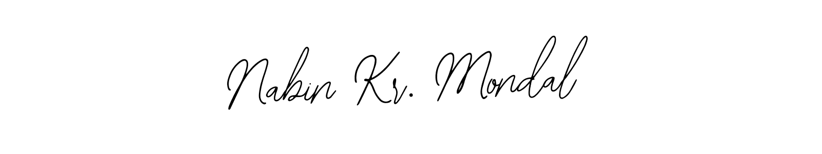 Use a signature maker to create a handwritten signature online. With this signature software, you can design (Bearetta-2O07w) your own signature for name Nabin Kr. Mondal. Nabin Kr. Mondal signature style 12 images and pictures png