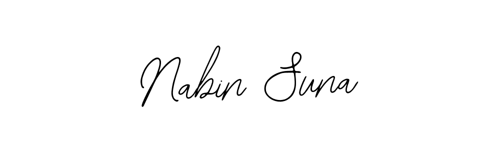How to make Nabin Suna name signature. Use Bearetta-2O07w style for creating short signs online. This is the latest handwritten sign. Nabin Suna signature style 12 images and pictures png