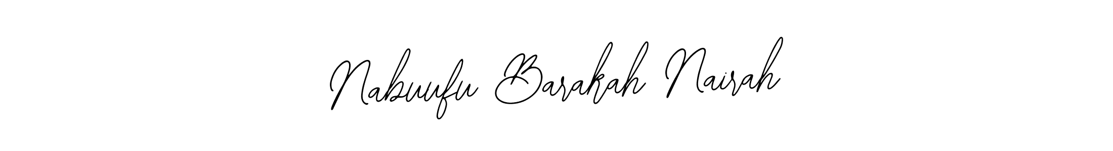 How to make Nabuufu Barakah Nairah name signature. Use Bearetta-2O07w style for creating short signs online. This is the latest handwritten sign. Nabuufu Barakah Nairah signature style 12 images and pictures png