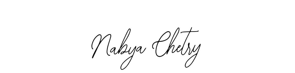 How to make Nabya Chetry name signature. Use Bearetta-2O07w style for creating short signs online. This is the latest handwritten sign. Nabya Chetry signature style 12 images and pictures png