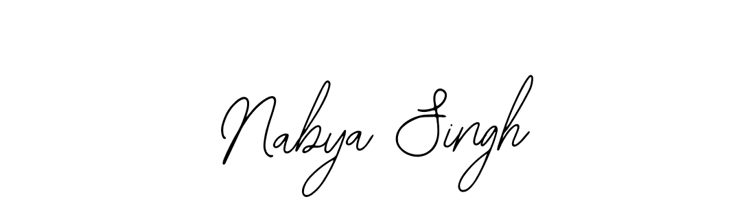 Use a signature maker to create a handwritten signature online. With this signature software, you can design (Bearetta-2O07w) your own signature for name Nabya Singh. Nabya Singh signature style 12 images and pictures png