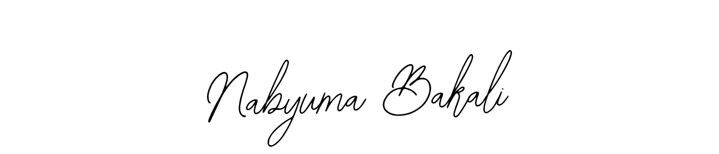 Design your own signature with our free online signature maker. With this signature software, you can create a handwritten (Bearetta-2O07w) signature for name Nabyuma Bakali. Nabyuma Bakali signature style 12 images and pictures png