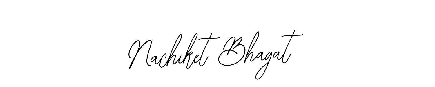 How to make Nachiket Bhagat name signature. Use Bearetta-2O07w style for creating short signs online. This is the latest handwritten sign. Nachiket Bhagat signature style 12 images and pictures png