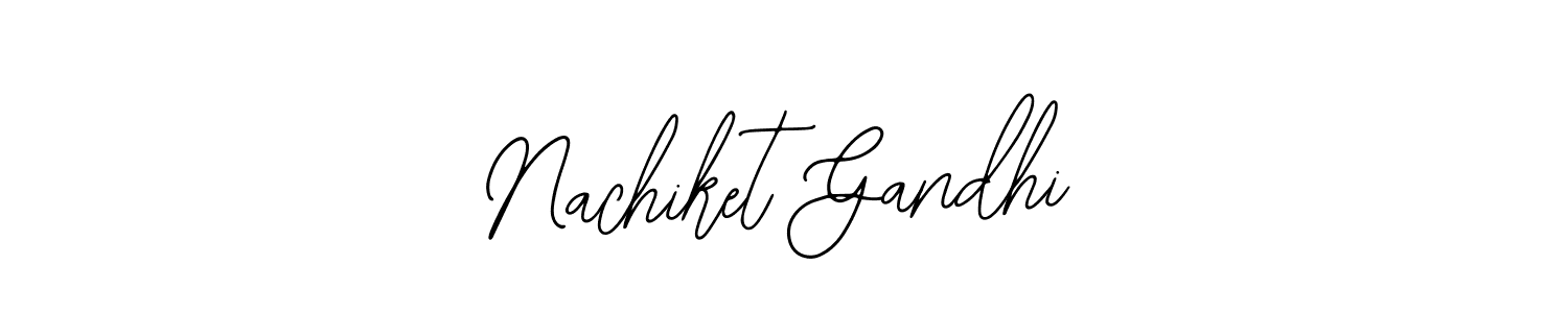You should practise on your own different ways (Bearetta-2O07w) to write your name (Nachiket Gandhi) in signature. don't let someone else do it for you. Nachiket Gandhi signature style 12 images and pictures png