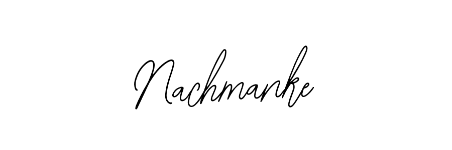 How to make Nachmanke name signature. Use Bearetta-2O07w style for creating short signs online. This is the latest handwritten sign. Nachmanke signature style 12 images and pictures png