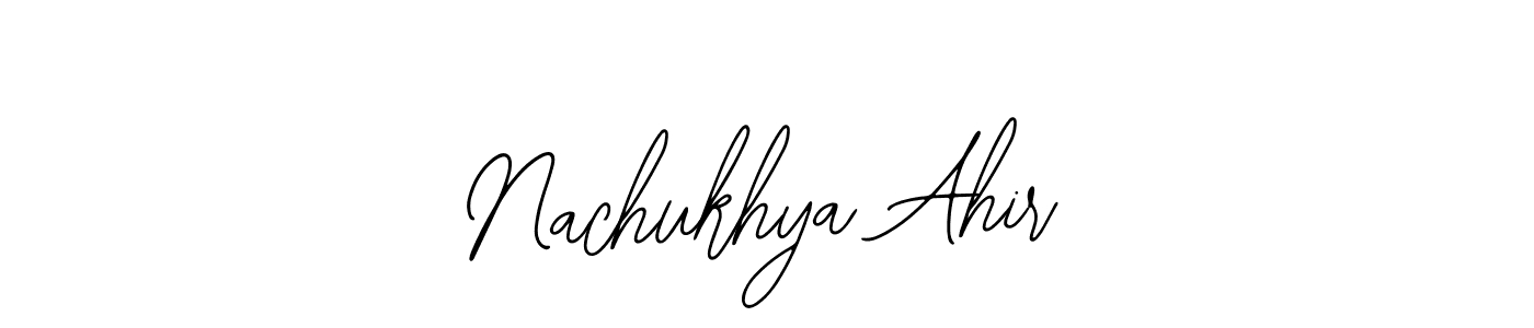 How to Draw Nachukhya Ahir signature style? Bearetta-2O07w is a latest design signature styles for name Nachukhya Ahir. Nachukhya Ahir signature style 12 images and pictures png