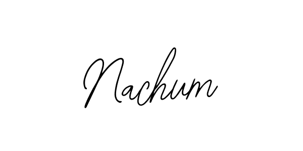 How to make Nachum name signature. Use Bearetta-2O07w style for creating short signs online. This is the latest handwritten sign. Nachum signature style 12 images and pictures png