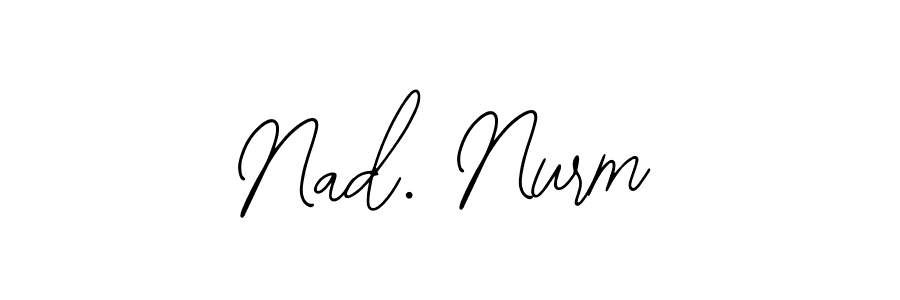 You should practise on your own different ways (Bearetta-2O07w) to write your name (Nad. Nurm) in signature. don't let someone else do it for you. Nad. Nurm signature style 12 images and pictures png