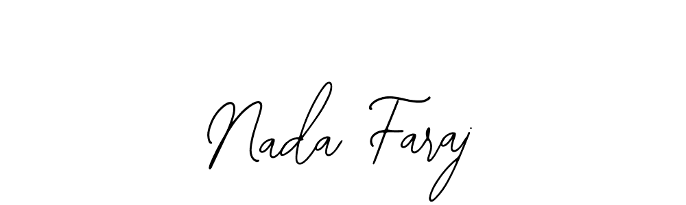 This is the best signature style for the Nada Faraj name. Also you like these signature font (Bearetta-2O07w). Mix name signature. Nada Faraj signature style 12 images and pictures png