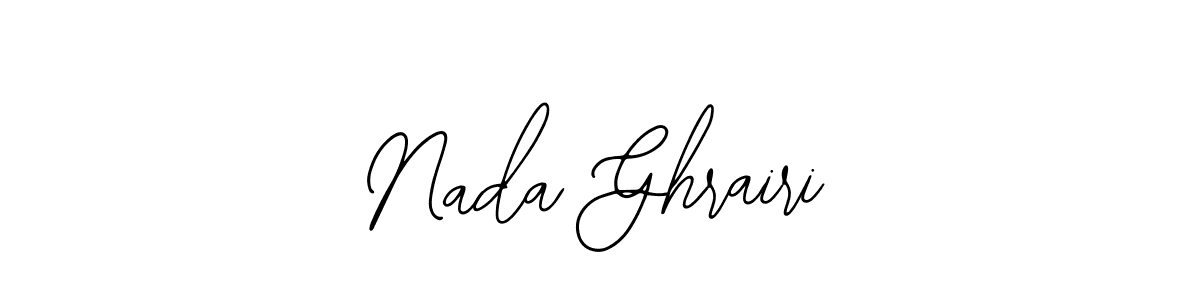 You should practise on your own different ways (Bearetta-2O07w) to write your name (Nada Ghrairi) in signature. don't let someone else do it for you. Nada Ghrairi signature style 12 images and pictures png