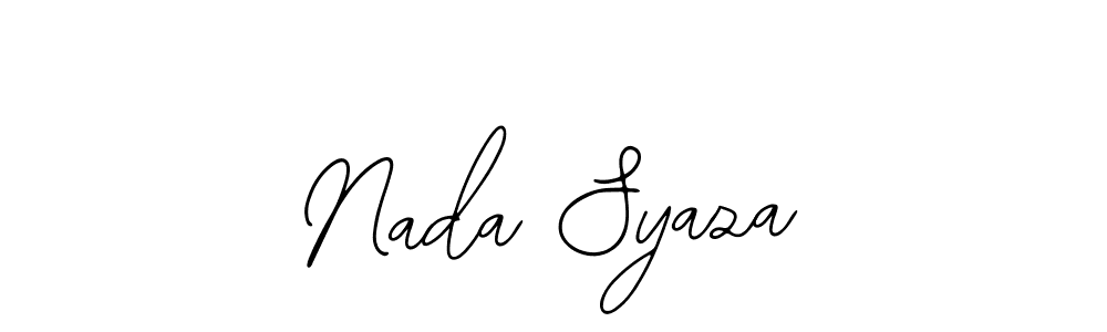 You should practise on your own different ways (Bearetta-2O07w) to write your name (Nada Syaza) in signature. don't let someone else do it for you. Nada Syaza signature style 12 images and pictures png