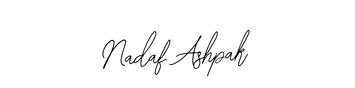 You should practise on your own different ways (Bearetta-2O07w) to write your name (Nadaf Ashpak) in signature. don't let someone else do it for you. Nadaf Ashpak signature style 12 images and pictures png