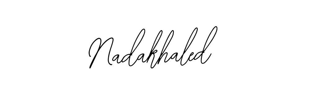 The best way (Bearetta-2O07w) to make a short signature is to pick only two or three words in your name. The name Nadakhaled include a total of six letters. For converting this name. Nadakhaled signature style 12 images and pictures png