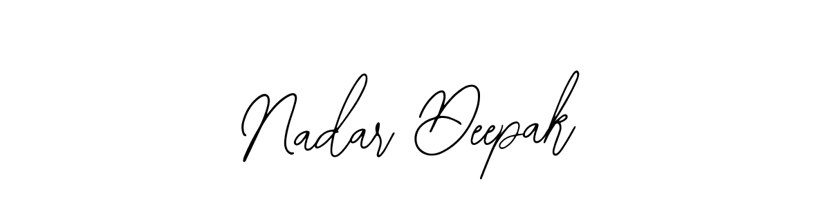 Similarly Bearetta-2O07w is the best handwritten signature design. Signature creator online .You can use it as an online autograph creator for name Nadar Deepak. Nadar Deepak signature style 12 images and pictures png