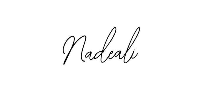 You can use this online signature creator to create a handwritten signature for the name Nadeali. This is the best online autograph maker. Nadeali signature style 12 images and pictures png