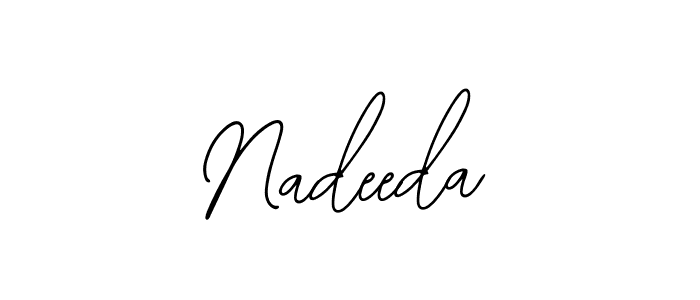 Similarly Bearetta-2O07w is the best handwritten signature design. Signature creator online .You can use it as an online autograph creator for name Nadeeda. Nadeeda signature style 12 images and pictures png