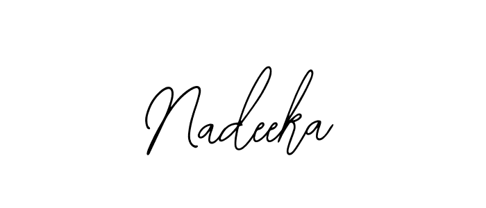 Use a signature maker to create a handwritten signature online. With this signature software, you can design (Bearetta-2O07w) your own signature for name Nadeeka. Nadeeka signature style 12 images and pictures png