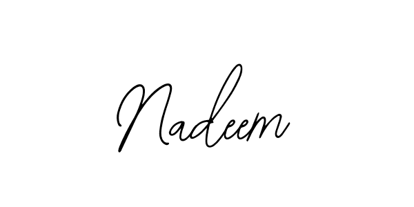 You should practise on your own different ways (Bearetta-2O07w) to write your name (Nadeem) in signature. don't let someone else do it for you. Nadeem signature style 12 images and pictures png