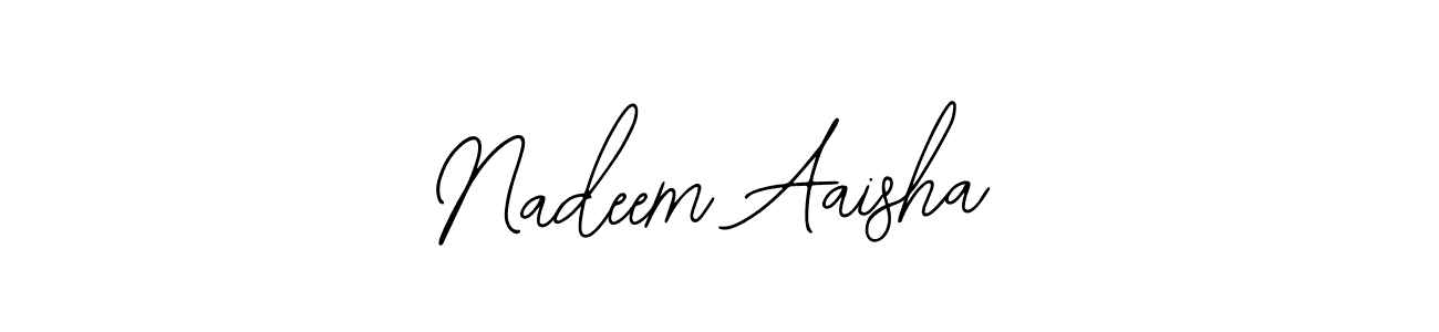 You can use this online signature creator to create a handwritten signature for the name Nadeem Aaisha. This is the best online autograph maker. Nadeem Aaisha signature style 12 images and pictures png