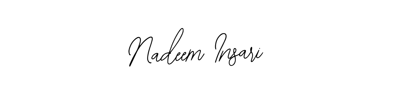 This is the best signature style for the Nadeem Insari name. Also you like these signature font (Bearetta-2O07w). Mix name signature. Nadeem Insari signature style 12 images and pictures png