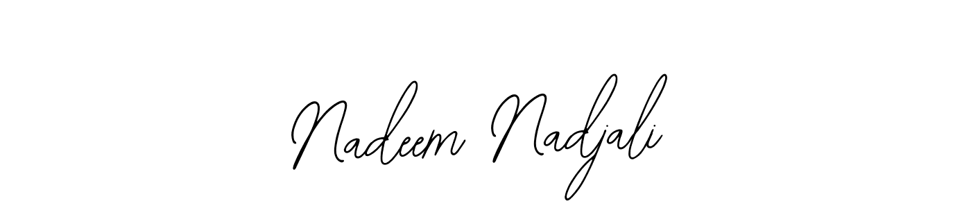 Use a signature maker to create a handwritten signature online. With this signature software, you can design (Bearetta-2O07w) your own signature for name Nadeem Nadjali. Nadeem Nadjali signature style 12 images and pictures png