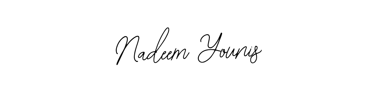 Make a short Nadeem Younis signature style. Manage your documents anywhere anytime using Bearetta-2O07w. Create and add eSignatures, submit forms, share and send files easily. Nadeem Younis signature style 12 images and pictures png