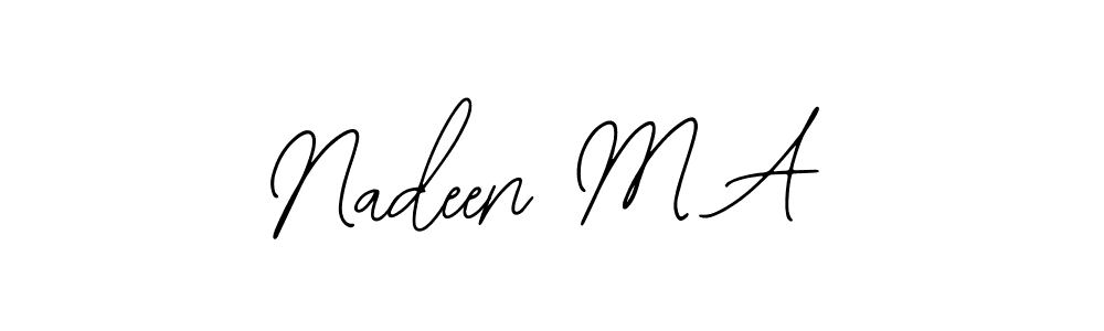 if you are searching for the best signature style for your name Nadeen M A. so please give up your signature search. here we have designed multiple signature styles  using Bearetta-2O07w. Nadeen M A signature style 12 images and pictures png