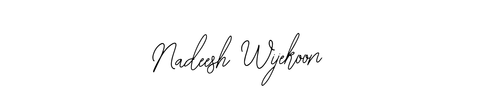 How to Draw Nadeesh Wijekoon signature style? Bearetta-2O07w is a latest design signature styles for name Nadeesh Wijekoon. Nadeesh Wijekoon signature style 12 images and pictures png