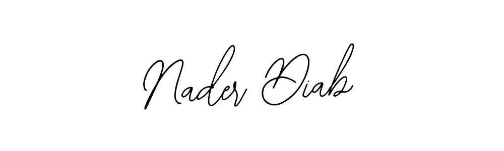 You should practise on your own different ways (Bearetta-2O07w) to write your name (Nader Diab) in signature. don't let someone else do it for you. Nader Diab signature style 12 images and pictures png