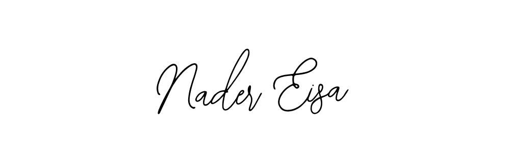 How to make Nader Eisa name signature. Use Bearetta-2O07w style for creating short signs online. This is the latest handwritten sign. Nader Eisa signature style 12 images and pictures png