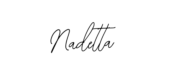 Use a signature maker to create a handwritten signature online. With this signature software, you can design (Bearetta-2O07w) your own signature for name Nadetta. Nadetta signature style 12 images and pictures png