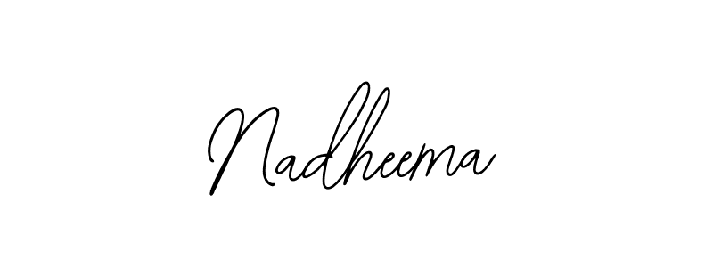 How to make Nadheema name signature. Use Bearetta-2O07w style for creating short signs online. This is the latest handwritten sign. Nadheema signature style 12 images and pictures png