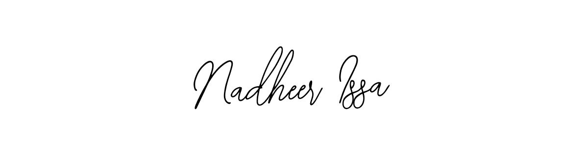 The best way (Bearetta-2O07w) to make a short signature is to pick only two or three words in your name. The name Nadheer Issa include a total of six letters. For converting this name. Nadheer Issa signature style 12 images and pictures png