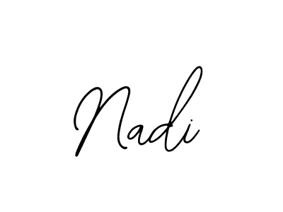 Design your own signature with our free online signature maker. With this signature software, you can create a handwritten (Bearetta-2O07w) signature for name Nadi. Nadi signature style 12 images and pictures png