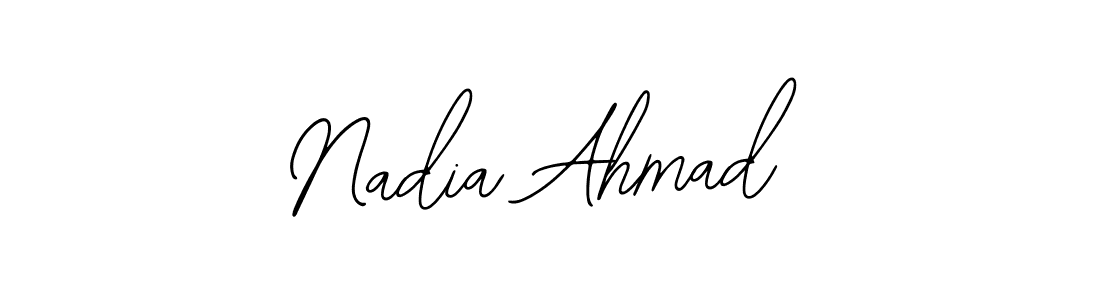 Similarly Bearetta-2O07w is the best handwritten signature design. Signature creator online .You can use it as an online autograph creator for name Nadia Ahmad. Nadia Ahmad signature style 12 images and pictures png