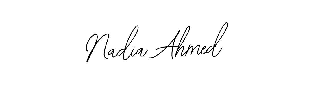 This is the best signature style for the Nadia Ahmed name. Also you like these signature font (Bearetta-2O07w). Mix name signature. Nadia Ahmed signature style 12 images and pictures png