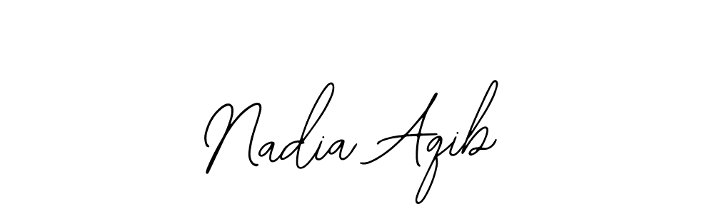 How to make Nadia Aqib signature? Bearetta-2O07w is a professional autograph style. Create handwritten signature for Nadia Aqib name. Nadia Aqib signature style 12 images and pictures png
