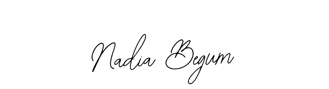 You should practise on your own different ways (Bearetta-2O07w) to write your name (Nadia Begum) in signature. don't let someone else do it for you. Nadia Begum signature style 12 images and pictures png